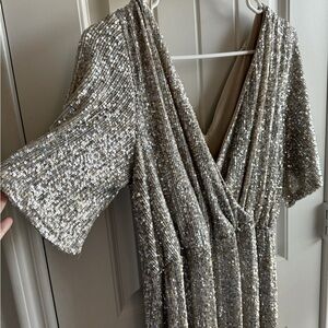 Altard State full sequin maxi dress NWT medium